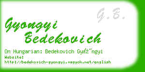 gyongyi bedekovich business card